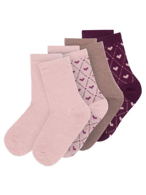 Hovedbilde NitWak wool 4 pack sock mini - Woodrose