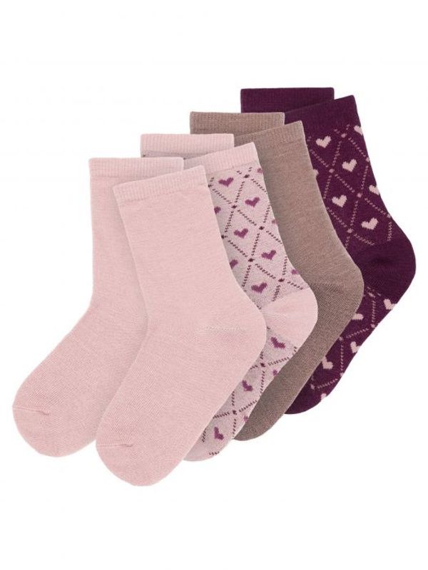NitWak wool 4 pack sock mini - Woodrose