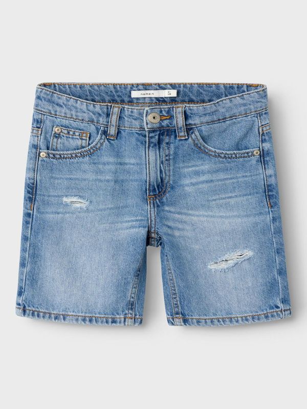 NkmSilas loose dnm l shorts - Medium Blue Denim