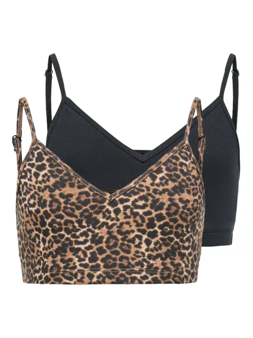 Hovedbilde Kids Only Lola 2-pk Padded Top - Leo/Black