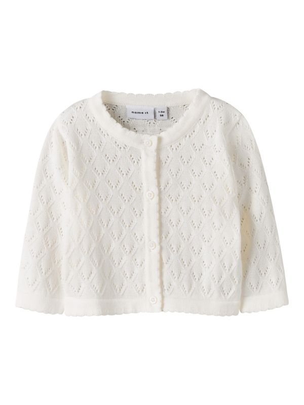Name It Desina Short Knit Cardigan - Cloud Dancer