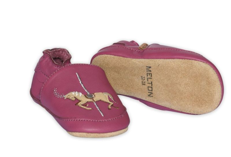 Melton - Tøfler i Skinn Carousel - Red Violet