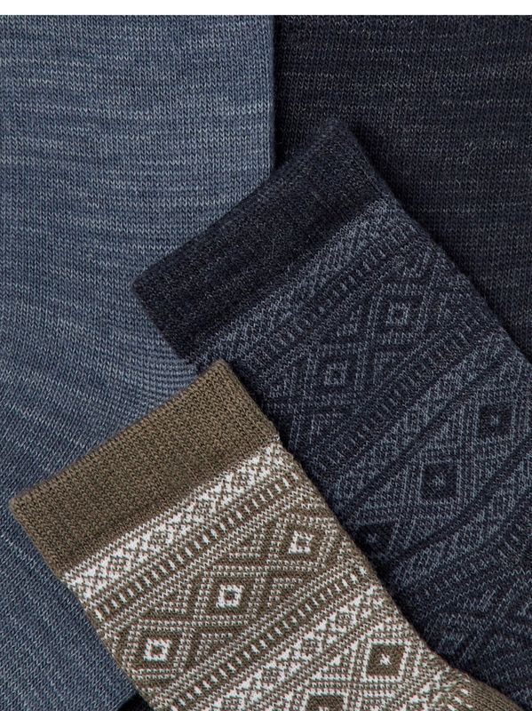 NmmWak Wool 4-pack Sock - Blue Graphite