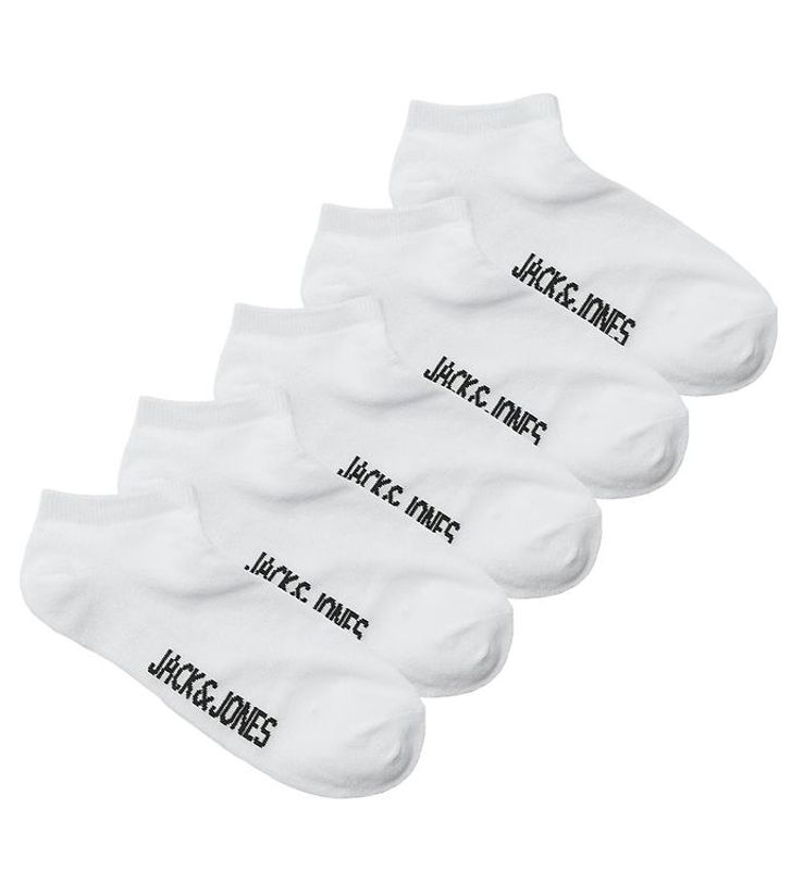 JacDongo socks 5 pack jnr - White