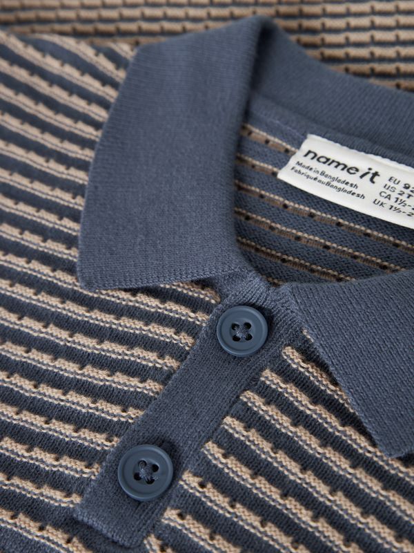 Name It Ketan Knit Polo -  Vintage Indigo SESAME