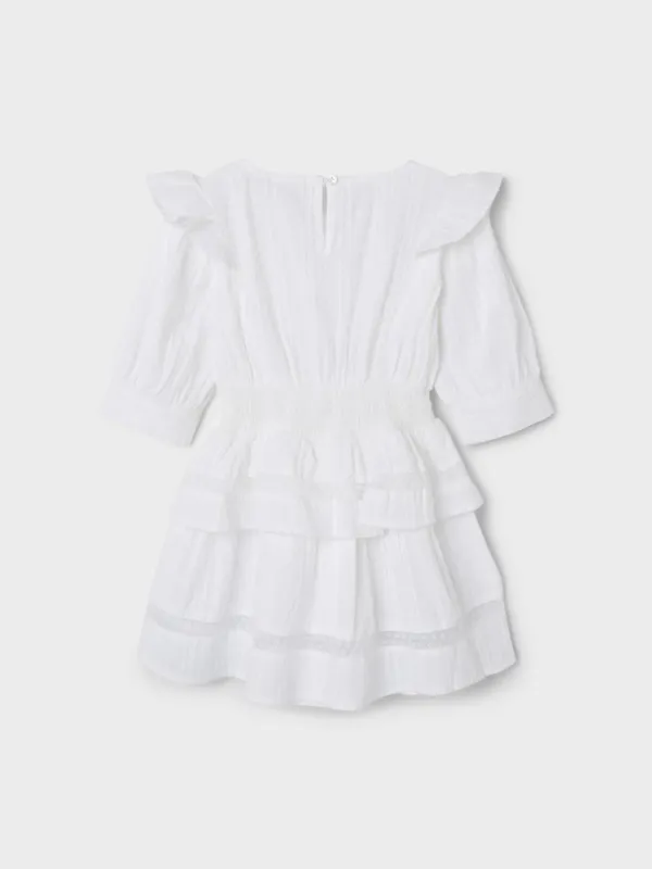 NmfFatidia 2/4 dress - Bright White
