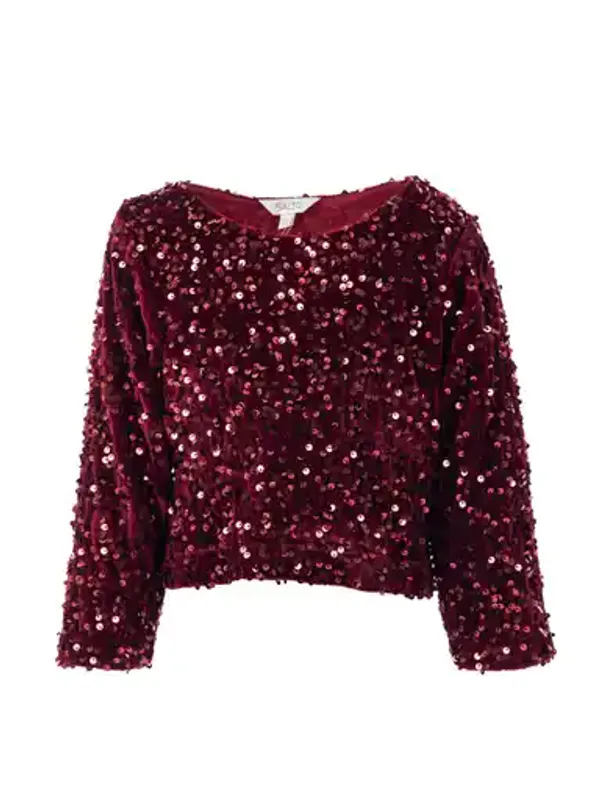 Lyria paljett topp - Rød