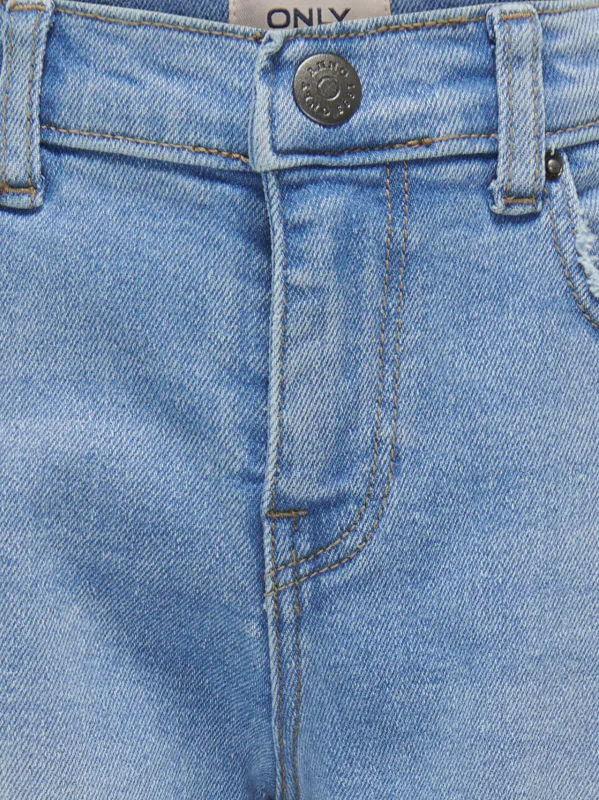 KogAstrid wide dest slit dnm - Light Blue Denim