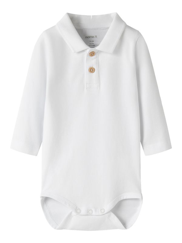 Name It Flip Polo Body - Bright White/Solid