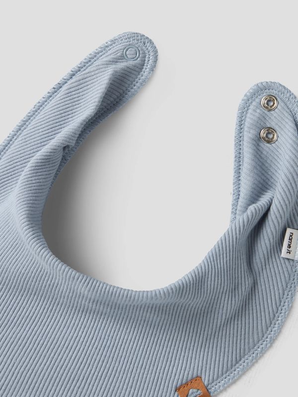 Name It Yasmin 3-pk Rib Scarf Bib - Blue Fog/Chateau Gray